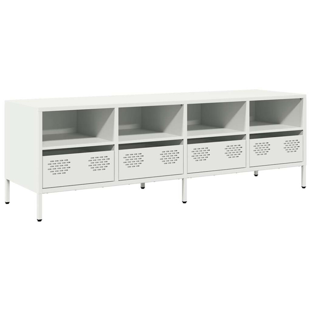 Vidaxl (White, 135 X 39 X 43.5 Cm) Tv Cabinet Tv Stand Tv Unit Entertainment Centre Cold-Rolled Steel