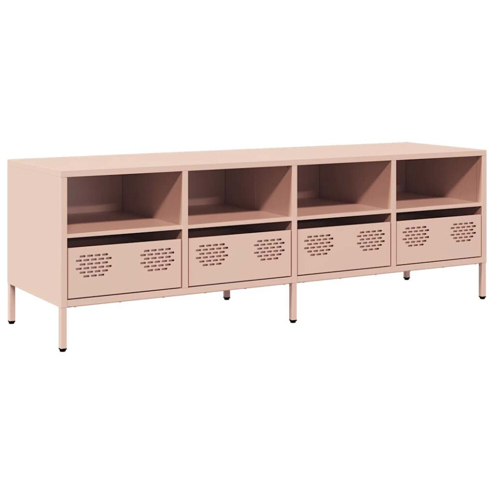 Vidaxl (Pink, 135 X 39 X 43.5 Cm) Tv Cabinet Tv Stand Tv Unit Entertainment Centre Cold-Rolled Steel