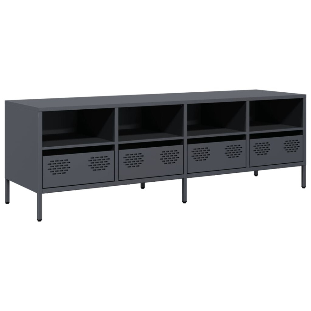 Vidaxl (Anthracite, 135 X 39 X 43.5 Cm) Tv Cabinet Tv Stand Tv Unit Entertainment Centre Cold-Rolled Steel