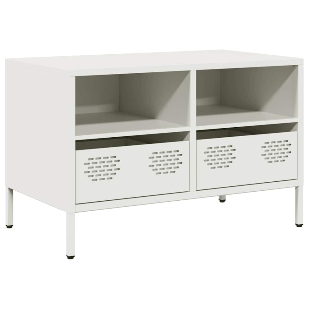 Vidaxl (White, 68 X 39 X 43.5 Cm) Tv Cabinet Tv Stand Tv Unit Entertainment Centre Cold-Rolled Steel
