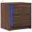 VidaXL (brown oak, 1 pcs) vidaXL Bedside Cabinet with LED Lights Nightstand Bed Table Engineered Wood 3