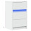 VidaXL (white) vidaXL Bedside Cabinet with LED Lights Bed Side Table Engineered Wood 3