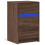 VidaXL (brown oak) vidaXL Bedside Cabinet with LED Lights Bed Side Table Engineered Wood 3