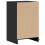 VidaXL (black) vidaXL Bedside Cabinet with LED Lights Bed Side Table Engineered Wood 8