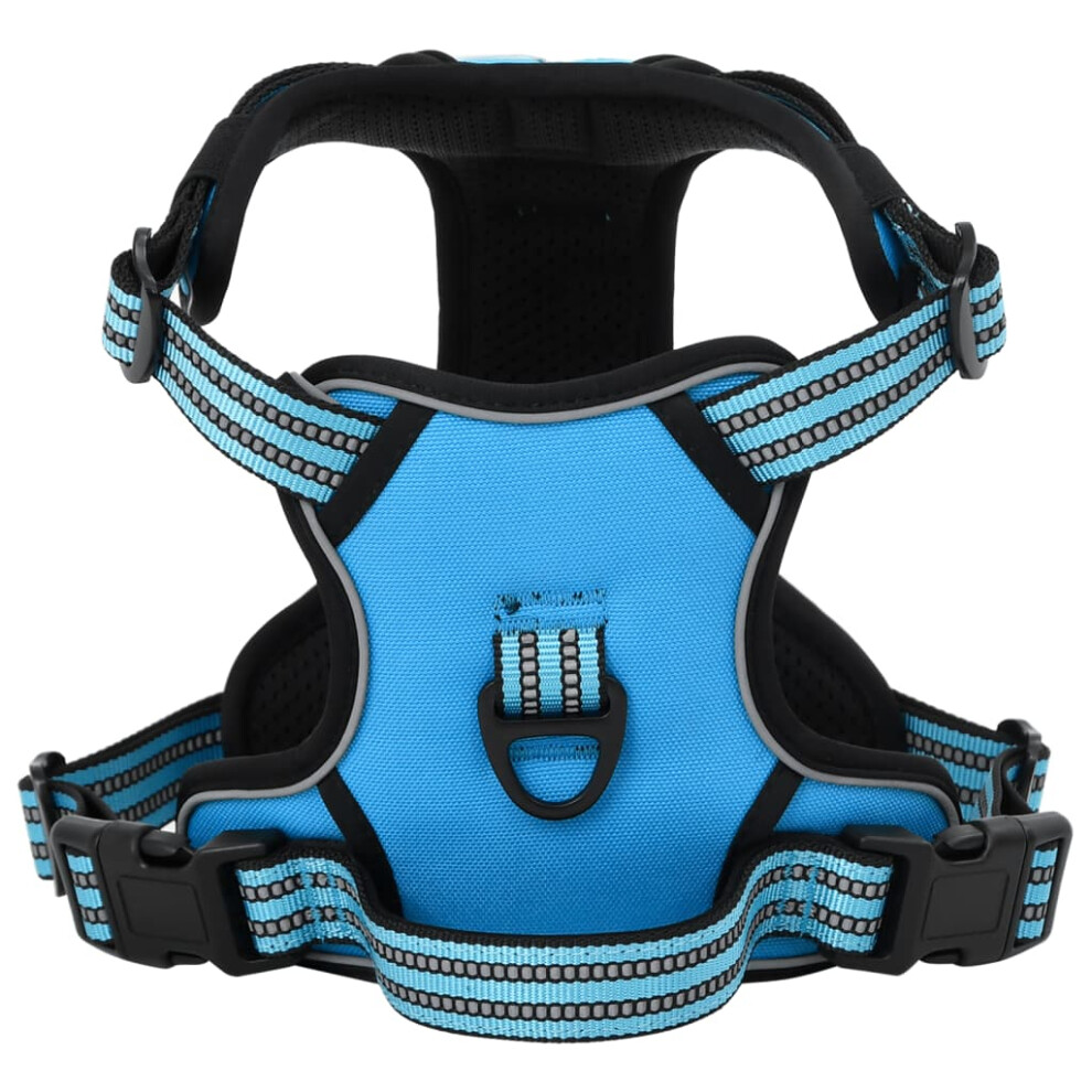 (blue, xl) vidaXL Dog Harness with Lead and Collar Adjustable Dog Vest Harness Pink XL