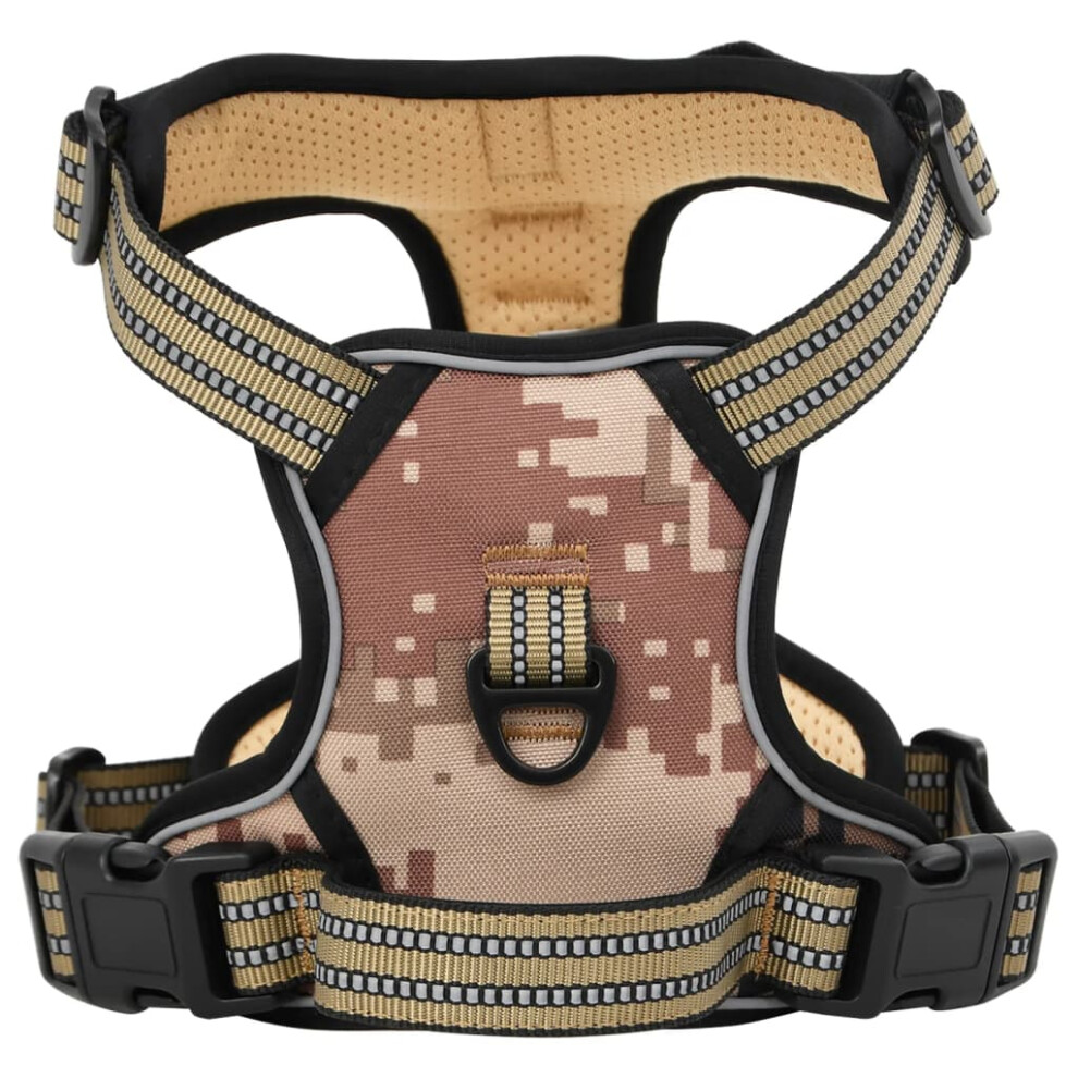 (camouflage brown, m) vidaXL Dog Harness with Lead and Collar Adjustable Dog Vest Harness Pink XL