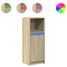 (sonoma oak, 38 x 34 x 100 cm) vidaXL Sideboard with LED Cupboard Side Cabinet Highboard Engineered Wood