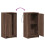 VidaXL (brown oak) vidaXL Sideboard with LED Side Cabinet Highboard Cupboard Engineered Wood 9