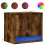 VidaXL (smoked oak, 2 pcs) vidaXL Wall-mounted Bedside Cabinets with LED Lights Bed Table Side Table 1