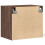 VidaXL (brown oak, 2 pcs) vidaXL Wall-mounted Bedside Cabinets with LED Lights Bed Table Side Table 9