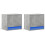 VidaXL (concrete grey, 2 pcs) vidaXL Wall-mounted Bedside Cabinets with LED Lights Bed Table Side Table 3