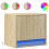 VidaXL (sonoma oak, 2 pcs) vidaXL Wall-mounted Bedside Cabinets with LED Lights Bed Table Side Table 2