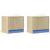 VidaXL (sonoma oak, 2 pcs) vidaXL Wall-mounted Bedside Cabinets with LED Lights Bed Table Side Table 3