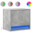 VidaXL (concrete grey, 2 pcs) vidaXL Wall-mounted Bedside Cabinets with LED Lights Bed Table Side Table 2