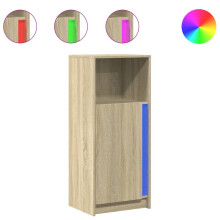 (sonoma oak, 42.5 x 34 x 100 cm) vidaXL Sideboard with LED Side Cabinet Highboard Engineered Wood