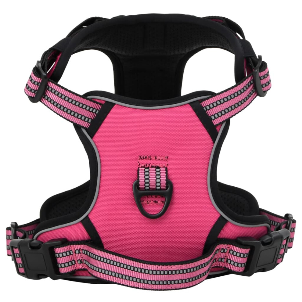 (pink, s) vidaXL Dog Harness with Reflective Stripes Adjustable Pet Dog Vest Pink XL