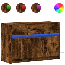 (smoked oak) vidaXL TV Cabinet with LED TV Stand Media Unit TV Unit Engineered Wood