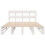 VidaXL (white, 150 x 200 cm) vidaXL Bed Frame with Headboard Mattress Foundation Bed Base Solid Wood Pine 6