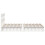 VidaXL (white, 150 x 200 cm) vidaXL Bed Frame with Headboard Mattress Foundation Bed Base Solid Wood Pine 7