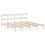 VidaXL (white, 180 x 200 cm) vidaXL Bed Frame with Headboard Mattress Foundation Bed Base Solid Wood Pine 3