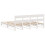 VidaXL (white, 180 x 200 cm) vidaXL Bed Frame with Headboard Mattress Foundation Bed Base Solid Wood Pine 8