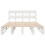 VidaXL (white, 120 x 190 cm) vidaXL Bed Frame with Headboard Mattress Foundation Bed Base Solid Wood Pine 6