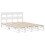 VidaXL (white, 135 x 190 cm) vidaXL Bed Frame with Headboard Mattress Foundation Bed Base Solid Wood Pine 3