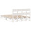 VidaXL (white, 135 x 190 cm) vidaXL Bed Frame with Headboard Mattress Foundation Bed Base Solid Wood Pine 8