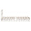 VidaXL (white, 135 x 190 cm) vidaXL Bed Frame with Headboard Mattress Foundation Bed Base Solid Wood Pine 7