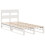 VidaXL (white, 90 x 190 cm) vidaXL Bed Frame with Headboard Mattress Foundation Bed Base Solid Wood Pine 3