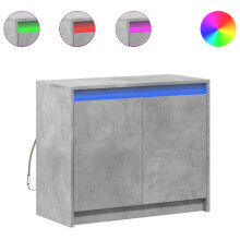 (concrete grey) vidaXL Sideboard with LED Storage Cupboard Highboard Cabinet Engineered Wood