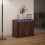 VidaXL (brown oak) vidaXL Sideboard with LED Storage Cupboard Highboard Cabinet Engineered Wood 5