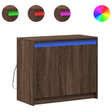 (brown oak) vidaXL Sideboard with LED Storage Cupboard Highboard Cabinet Engineered Wood