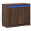 VidaXL (brown oak) vidaXL Sideboard with LED Storage Cupboard Highboard Cabinet Engineered Wood 3
