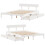 VidaXL (white, 135 x 190 cm) vidaXL Bed Frame with Drawers Bed Base Bedstead Solid Wood Pine 9