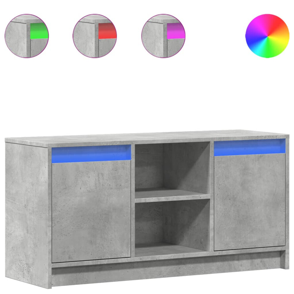 VIDAXL Engineered Wood TV Cabinet with LED - Grey - Image 2