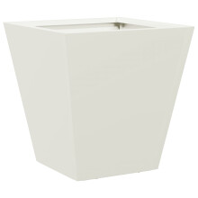 vidaXL Pflanzkübel Weiß 30x30x30 Stahl