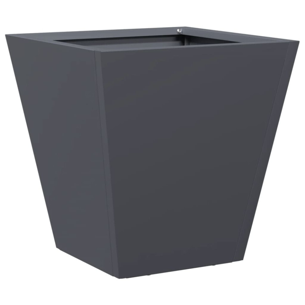 (anthracite, 30 x 30 x 30 cm/ 1 pcs) vidaXL Garden Planters Outdoor Flower Pot Patio Raised Bed Planter Box Steel