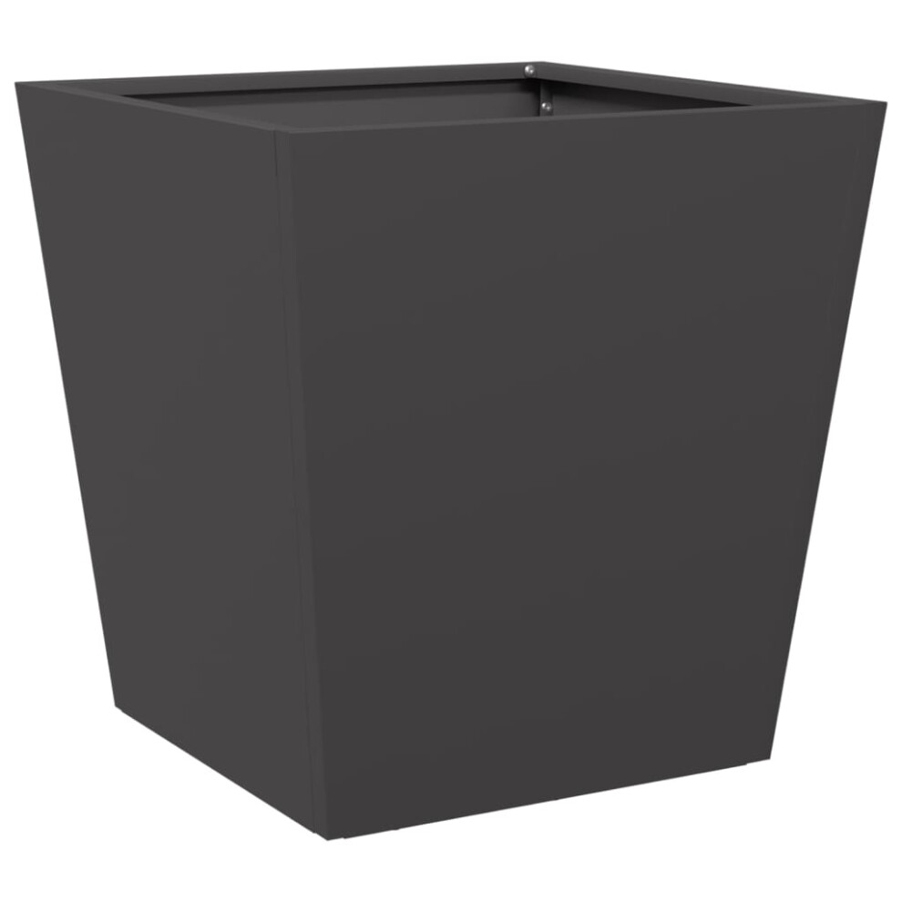 (black, 40 x 40 x 40 cm/ 1 pcs) vidaXL Garden Planters Outdoor Flower Pot Patio Raised Bed Planter Box Steel