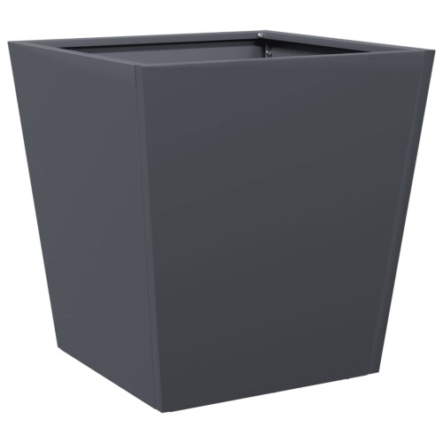 VidaXL vidaXL Pflanzkübel Anthrazit 40x40x40 Stahl 1