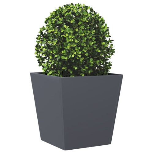 VidaXL vidaXL Pflanzkübel Anthrazit 40x40x40 Stahl 2