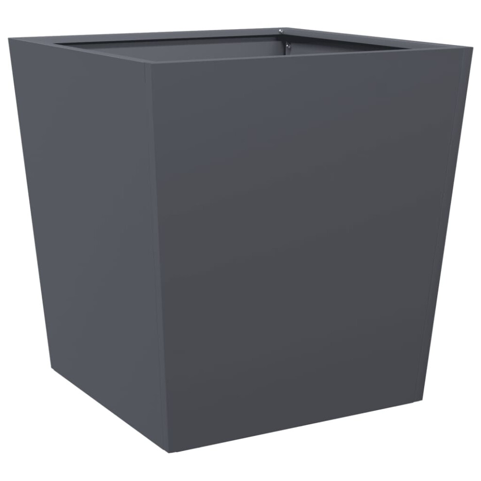 (anthracite, 50 x 50 x 50 cm/ 1 pcs) vidaXL Garden Planters Outdoor Flower Pot Patio Raised Bed Planter Box Steel