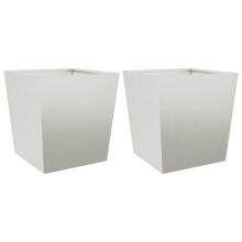 vidaXL Pflanzkübel 2 Stk. 50x50x50 cm Edelstahl