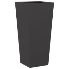 vidaXL Pflanzkübel Schwarz 35x35x75 cm Stahl
