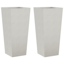 vidaXL Pflanzkübel 2 Stk. 35x35x75 cm Edelstahl