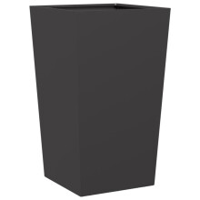 vidaXL Pflanzkübel Schwarz 45x45x75 cm Stahl