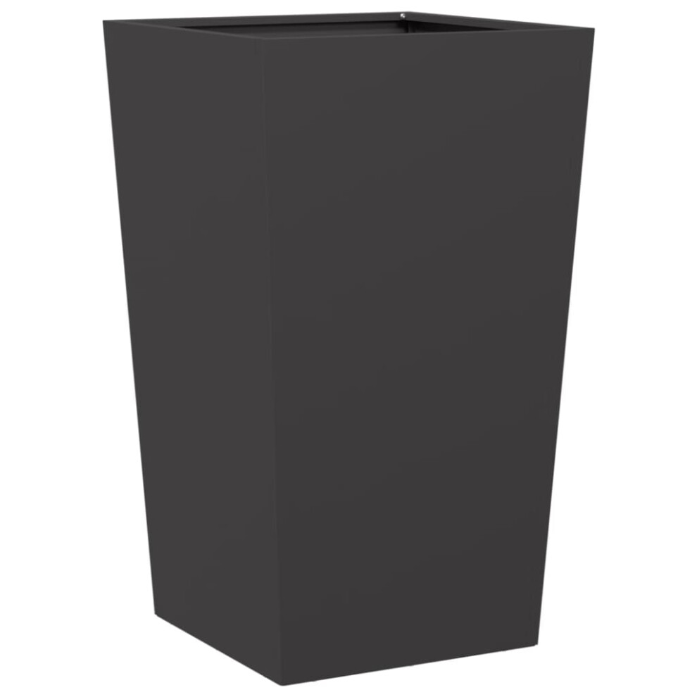 Vidaxl (Black, 45 X 45 X 75 Cm/ 1 Pcs) Garden Planters Outdoor Flower Pot Patio Raised Bed Planter Box Steel