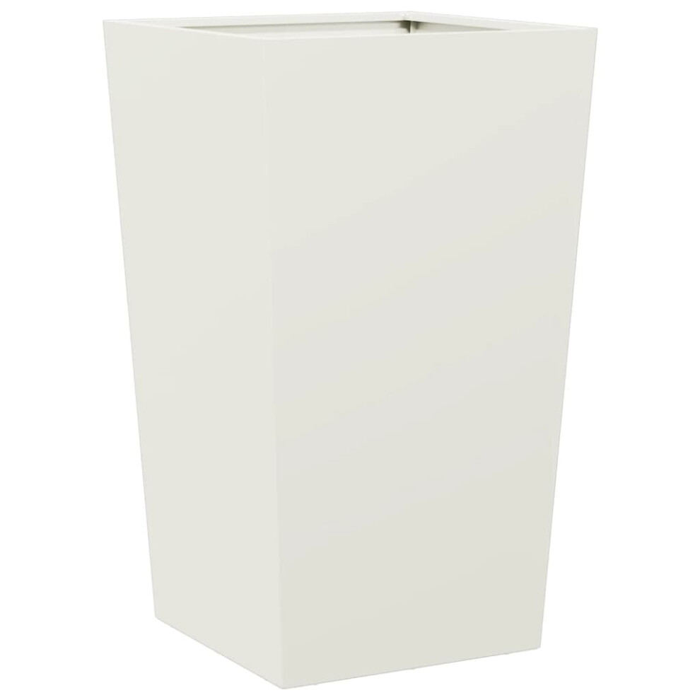 Vidaxl (White, 45 X 45 X 75 Cm/ 1 Pcs) Garden Planters Outdoor Flower Pot Patio Raised Bed Planter Box Steel