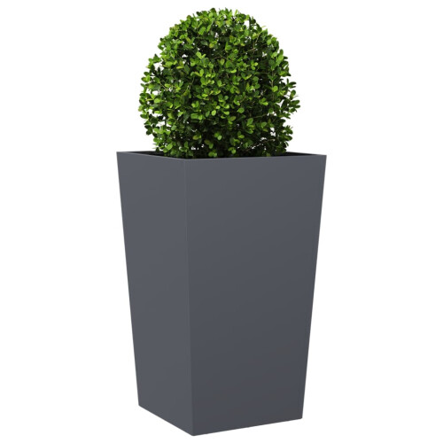 VidaXL vidaXL Pflanzkübel Anthrazit 45x45x75 cm Stahl 2
