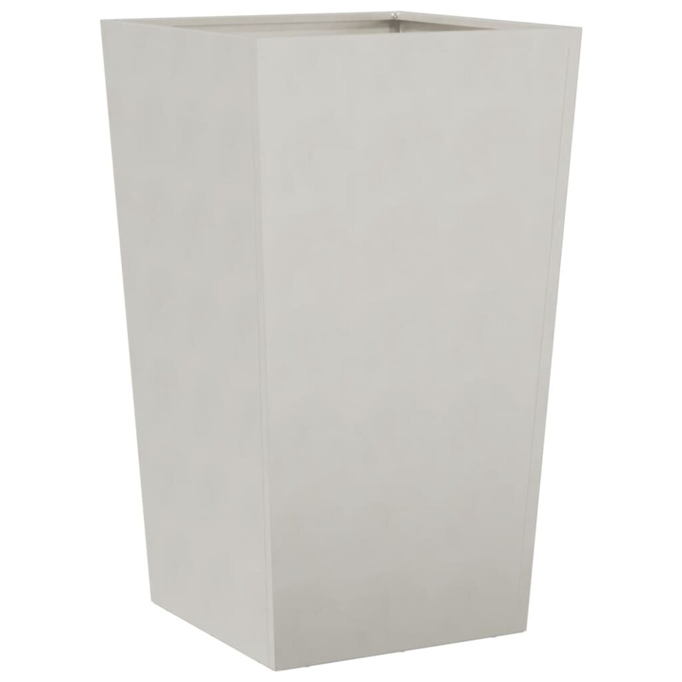 Vidaxl (Light Grey, 45 X 45 X 75 Cm/ 1 Pcs) Garden Planters Outdoor Flower Pot Patio Raised Bed Planter Box Steel